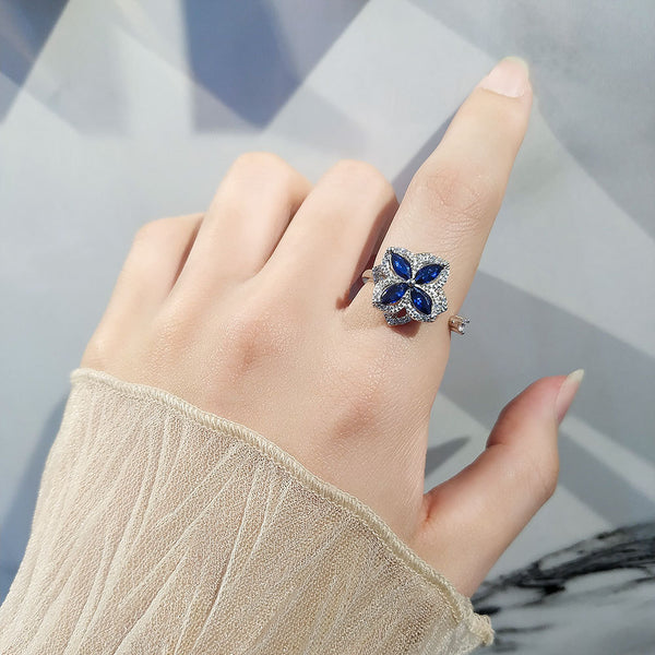 Four Leaf Clover Fidget Spinner Ring