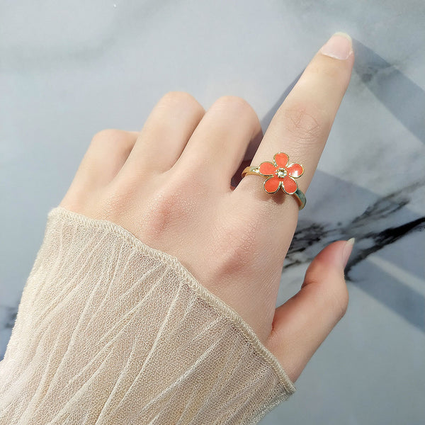 Flower Anxiety Fidget Spinner Ring