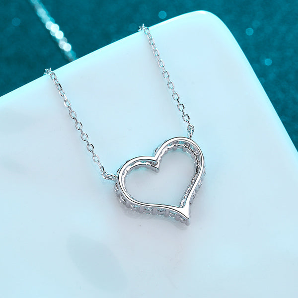 Moissanite Heart Pendant Necklace