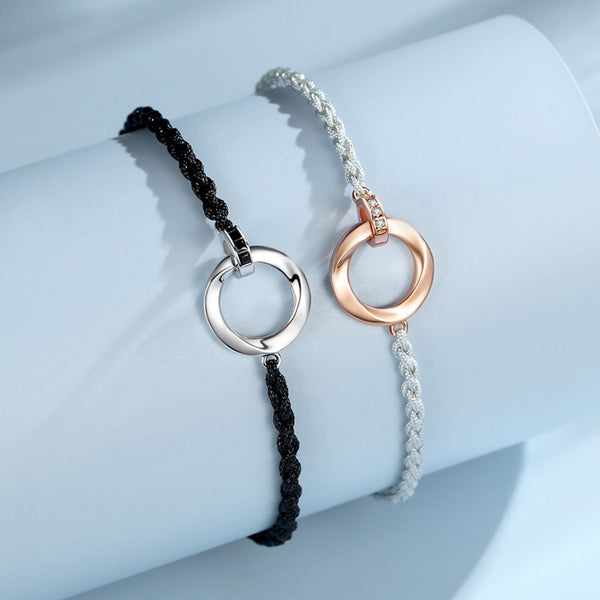 Mobius Ring Couple Matching Bracelet