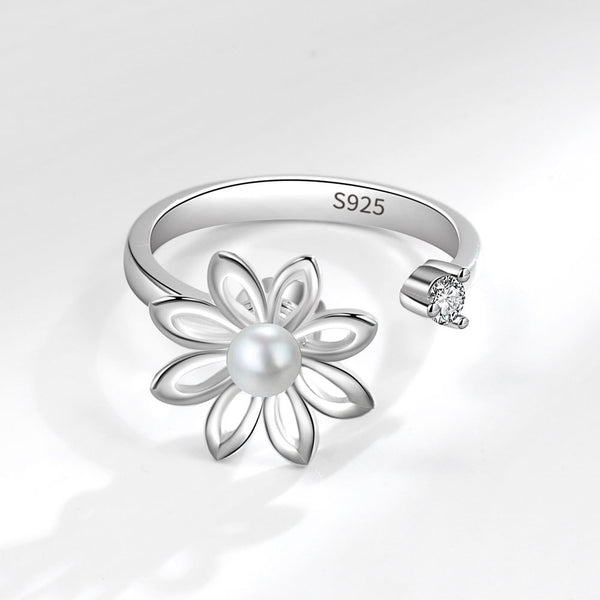 Flower Anxiety Fidget Spinner Ring