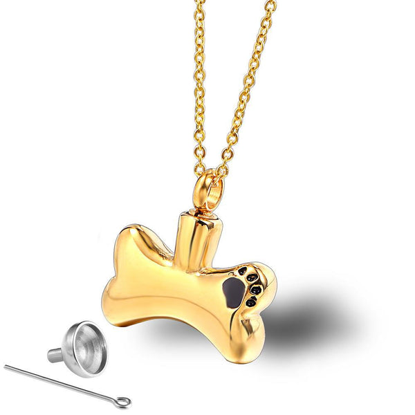 Dog Bone Urn Pendant Necklace