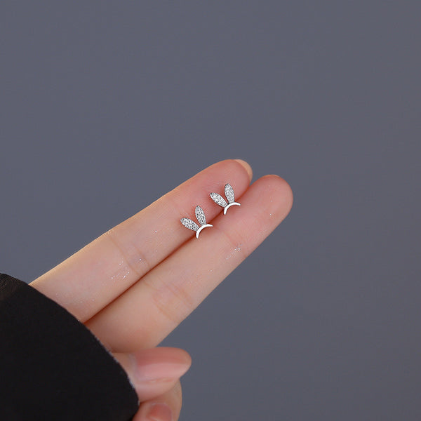 Tiny Bunny Rabbit Ear Stud Earrings