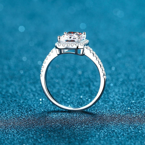 Moissanite Princess Cut Engagement Ring