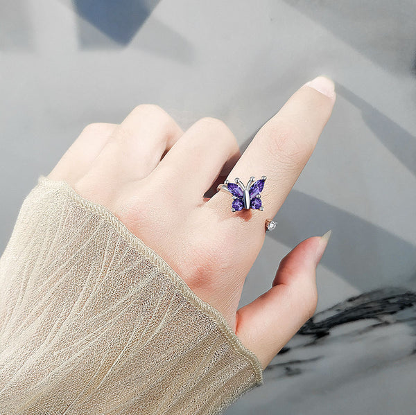 Butterfly Anxiety Fidget Spinner Ring