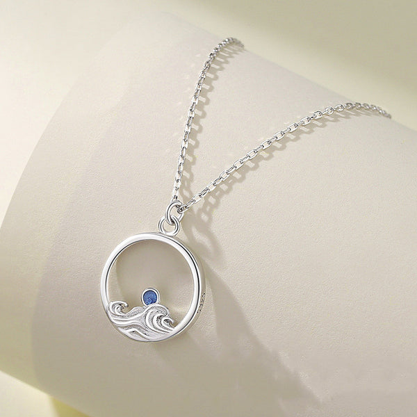 Mountain Ocean Couple Necklace