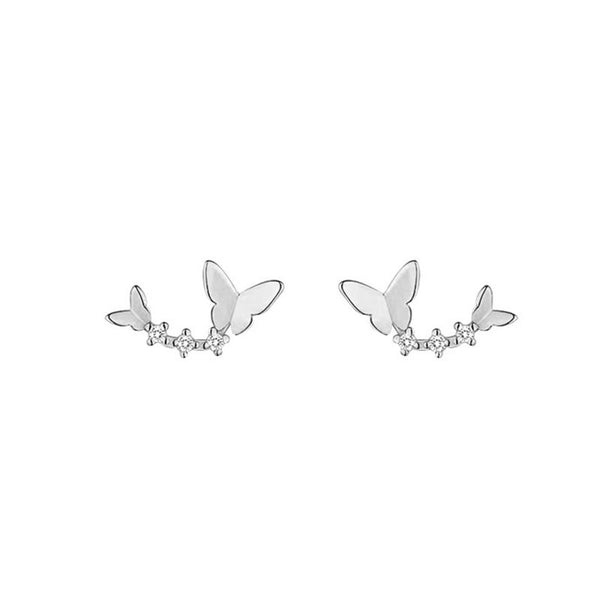 Dainty Butterfly Stud Climber Earrings