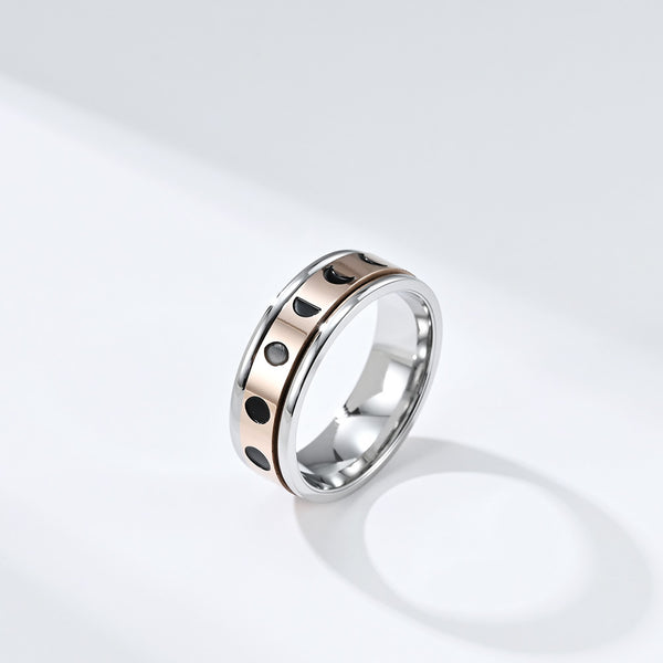 Moon Phase Anxiety Fidget Spinner Ring