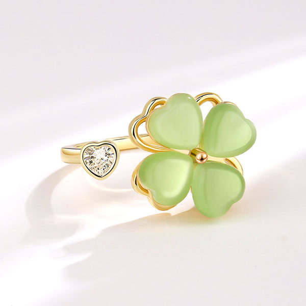 Four Leaf Clover Fidget Spinner Ring