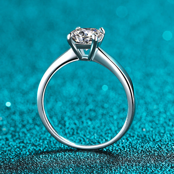 Four-Prong Moissanite Engagement Ring