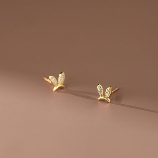 Tiny Bunny Rabbit Ear Stud Earrings