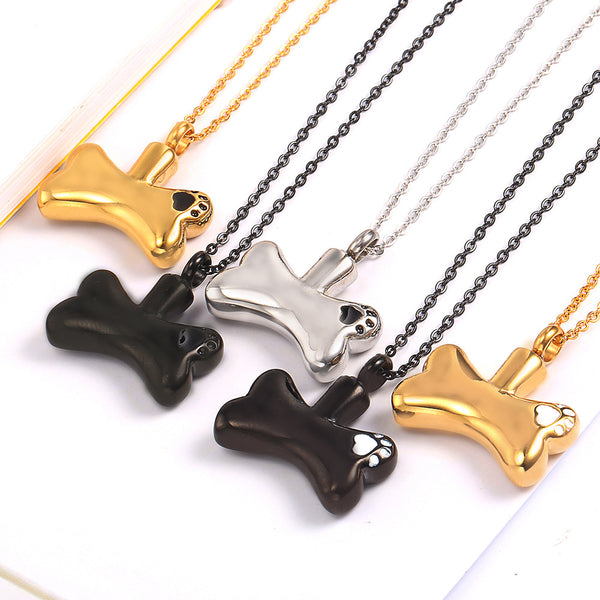 Dog Bone Urn Pendant Necklace