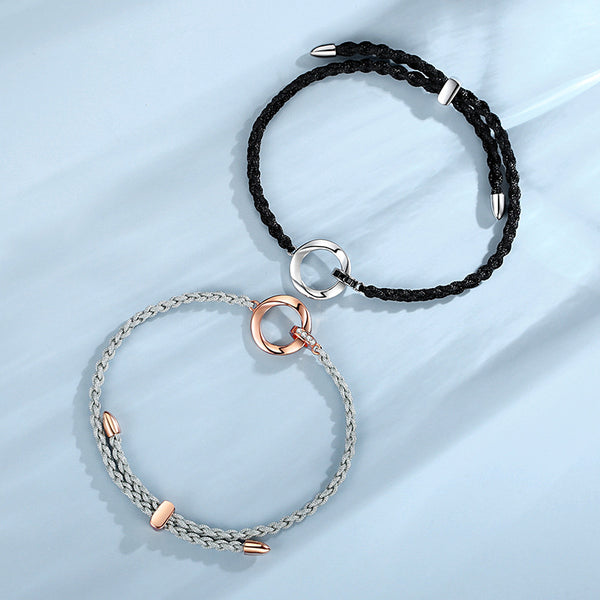 Mobius Ring Couple Matching Bracelet