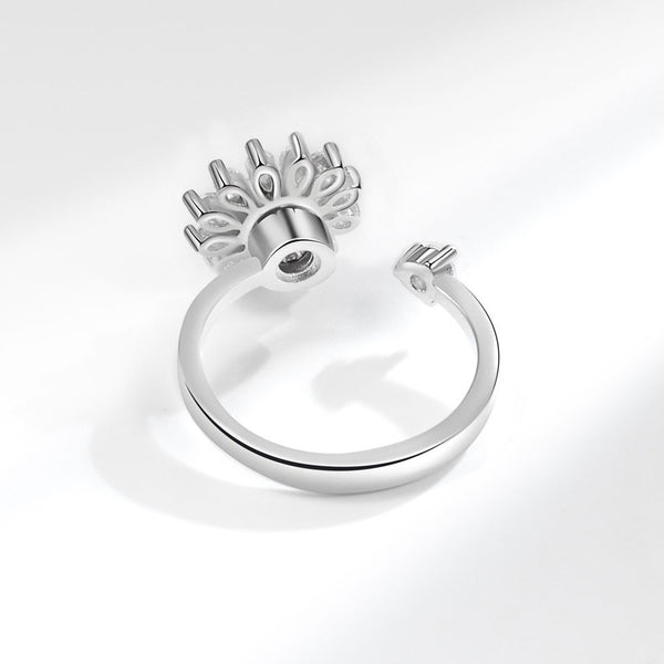 Flower Smiley Anxiety Fidget Spinner Ring