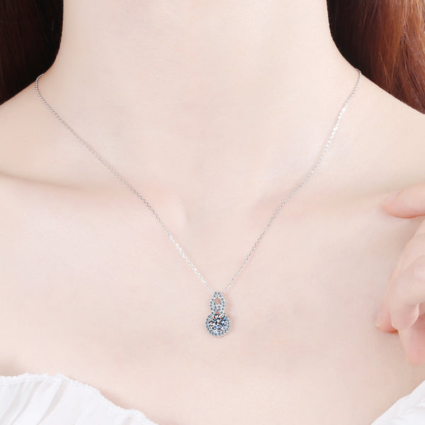 Moissanite Gourd Wedding Necklace