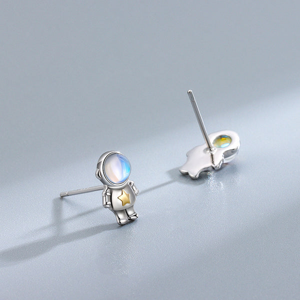 Astronaut Star Spaceman Stud Earrings