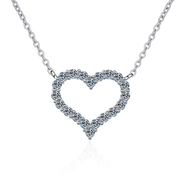 Moissanite Heart Pendant Necklace