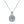 Moissanite Halo Wedding Necklace