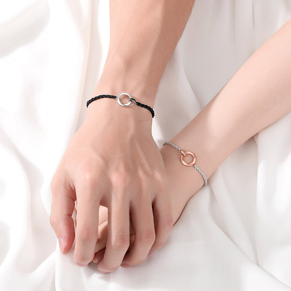 Mobius Ring Couple Matching Bracelet