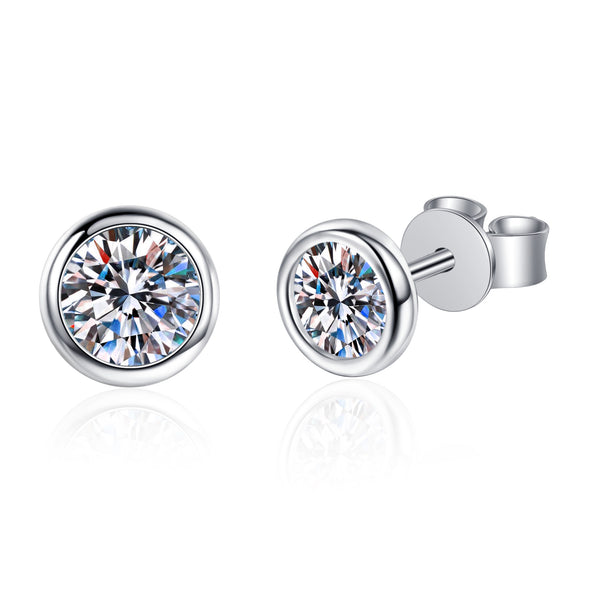 Moissanite Stud Wedding Earrings