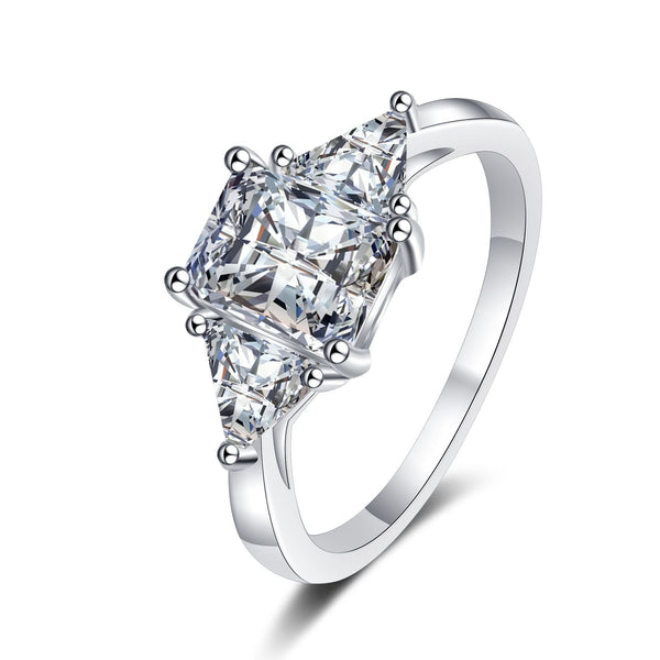 Polygon Moissanite Engagement Ring