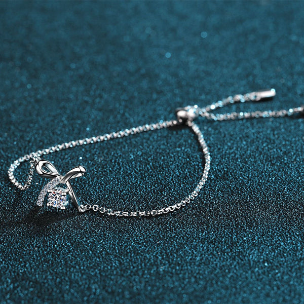 Moissanite Bow Tie Wedding Bracelet