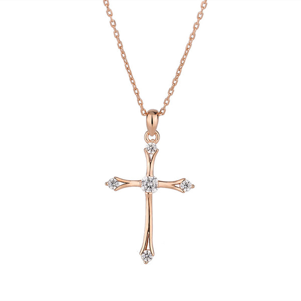 Dainty Cross Charm Pendant Necklace