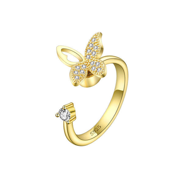 Butterfly Anxiety Fidget Spinner Ring