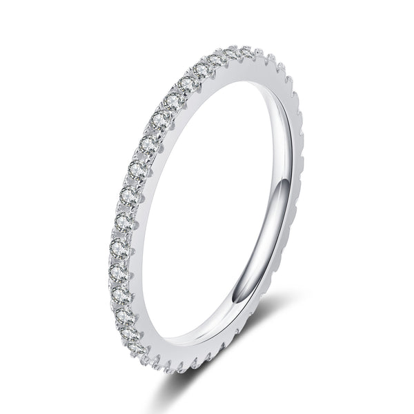 Moissanite Eternity Wedding Band Ring