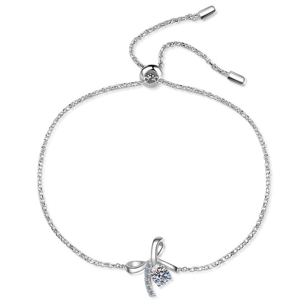 Moissanite Bow Tie Wedding Bracelet