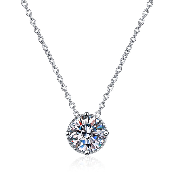 Four-Prong Moissanite Wedding Necklace