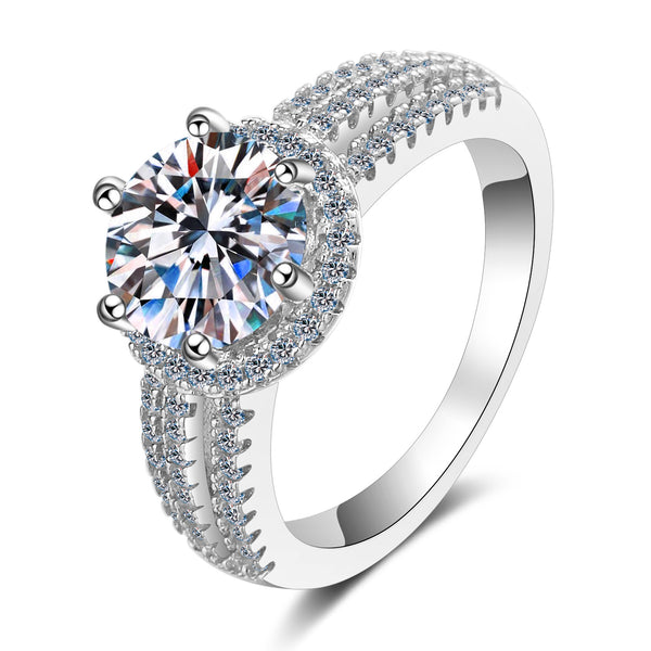 Six-Prong Moissanite Engagement Ring