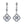 Moissanite Four Leaf Clover Dangle Drop Earrings