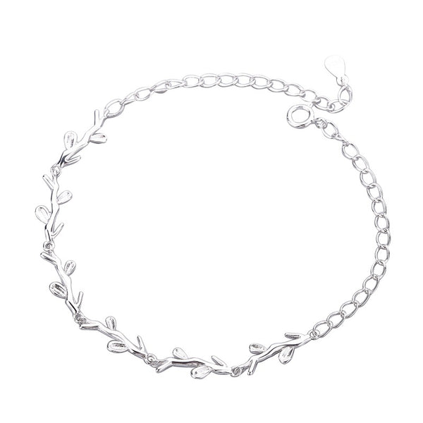 Olive Tree Leaf Branch Bracelet