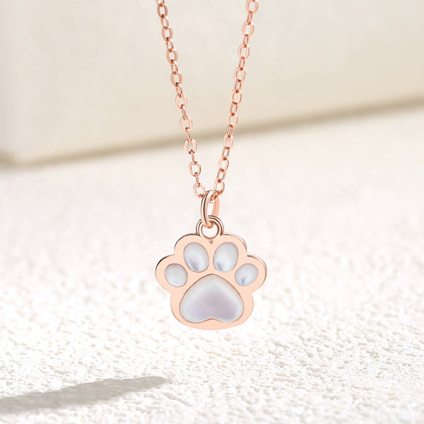 Cat Paw Print Pendant Necklace