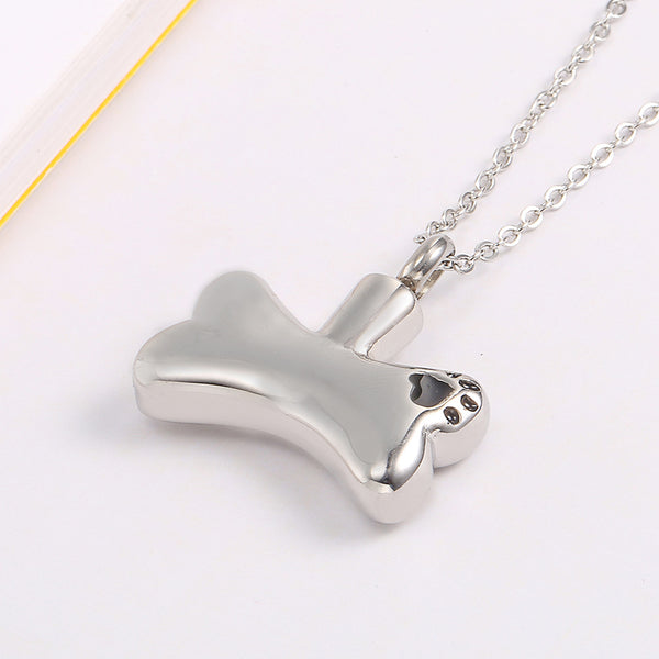 Dog Bone Urn Pendant Necklace