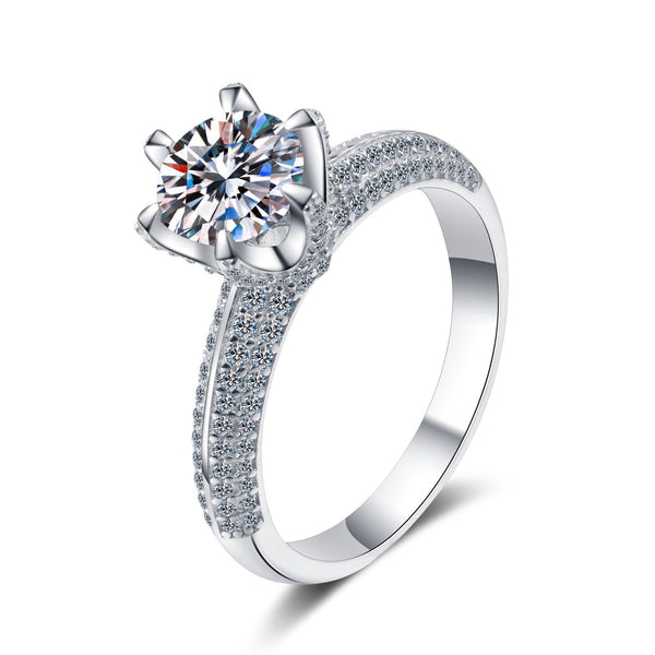 Six-Prong Moissanite Engagement Ring