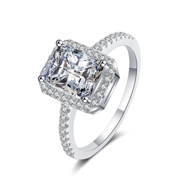 Moissanite Princess Cut Engagement Ring