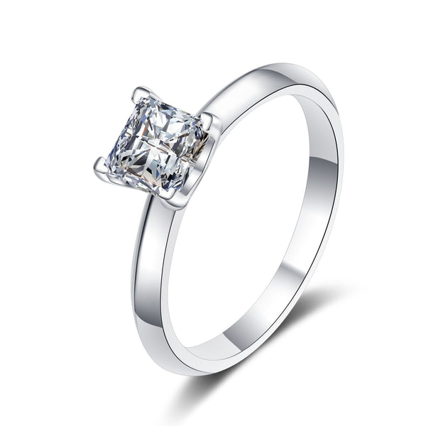 Moissanite Princess Cut Engagement Ring