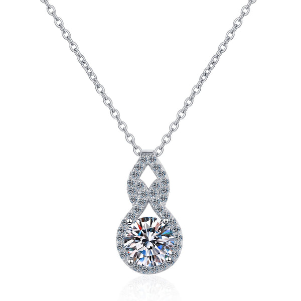 Moissanite Gourd Wedding Necklace