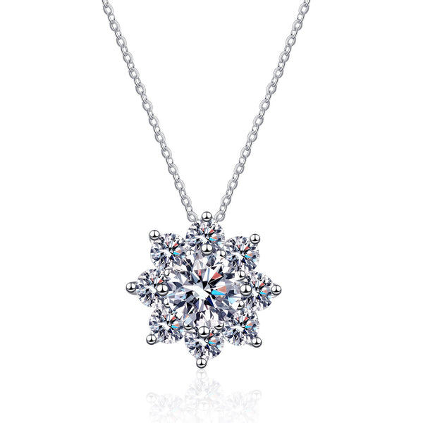 Moissanite Sunflower Wedding Necklace