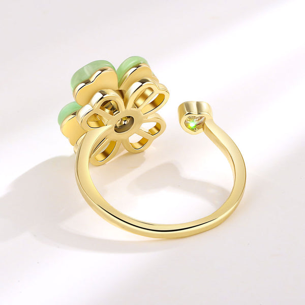 Four Leaf Clover Fidget Spinner Ring