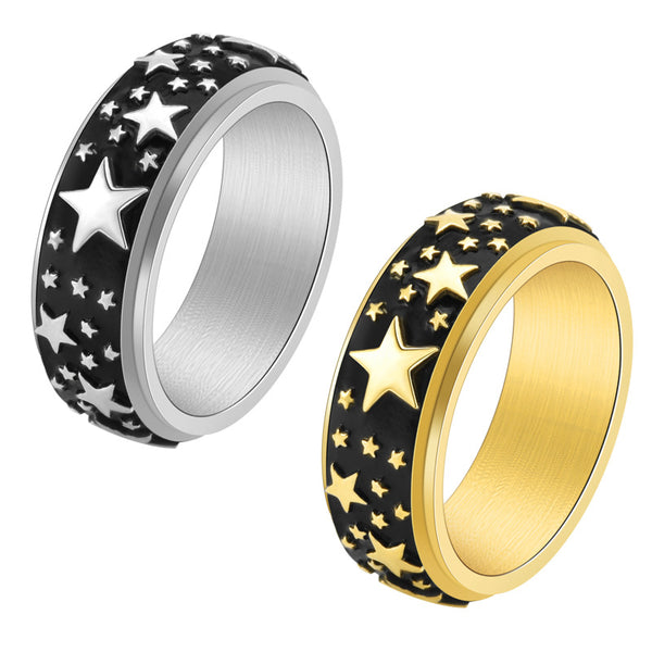 Custom Star Anxiety Fidget Spinner Ring