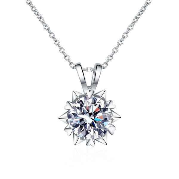 Moissanite Snowflake Wedding Necklace