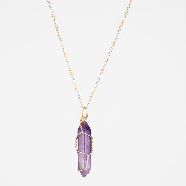 Crystal Raw Stone Healing Necklace