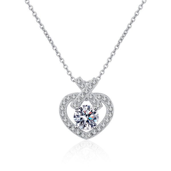 Moissanite Heart Wedding Necklace