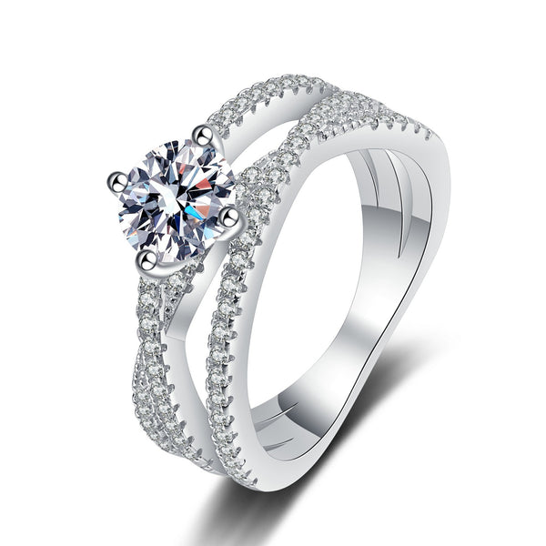 Four-Prong Moissanite Engagement Ring