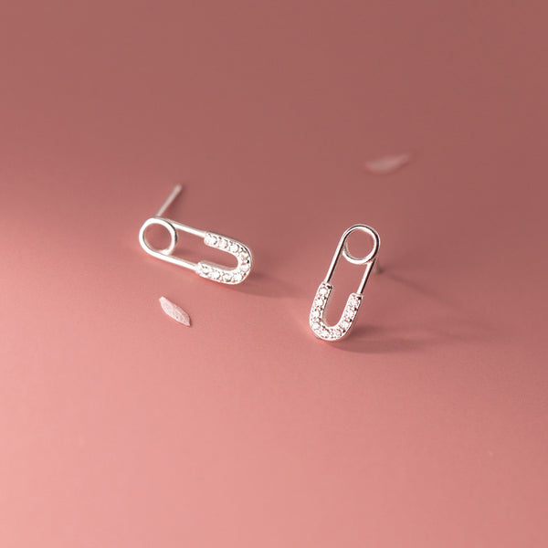 Safety Pin Stud Earrings