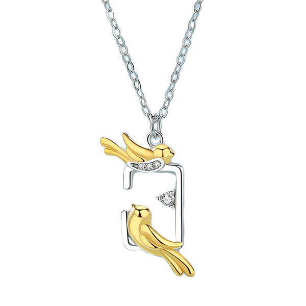 Gold Bird Pendant Necklace