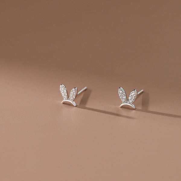 Tiny Bunny Rabbit Ear Stud Earrings